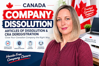 handle canada company dissolution, cra deregistration, articles of dissolution