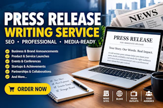write a professional seo press release for your business, brand or product