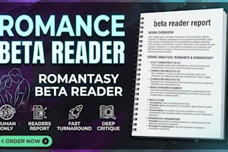 beta reader, romance beta reader, romantasy beta reader, and critique feedback
