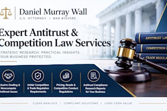 write a comprehensive antitrust compliance legal research report