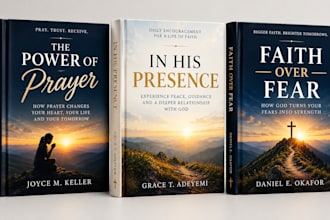 design christian book cover self help memoir novel cover for paperback or ebook