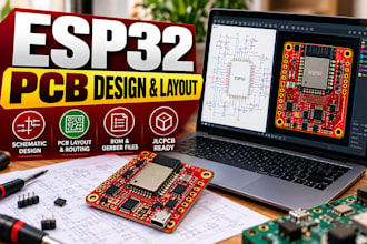 design esp32 iot pcb schematic layout and jlcpcb ready files
