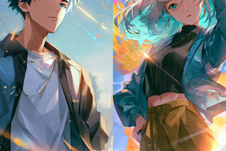 draw custom anime character art, oc, fanart and pfp
