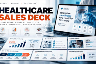 design  healthcare sales deck, pharma presentation, medical marketing sales deck