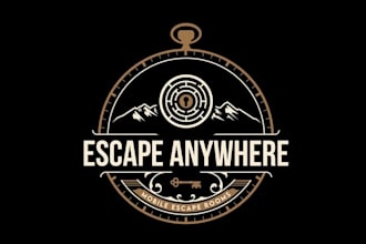 do unique and quirky logo for a mobile escape room company