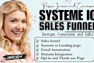 create systeme io landing pages, systeme io sales funnel, systeme io website