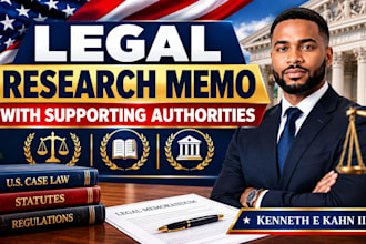 prepare a legal research memo with supporting authorities