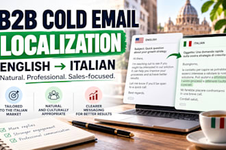 localize b2b cold emails for the italian market