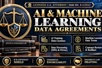 draft an ai training data agreement for llm and ml