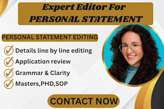edit and humanize masters and phd sop for clarity, impact and admission in 12hrs
