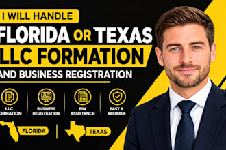 handle florida llc or texas llc, business formation and registration