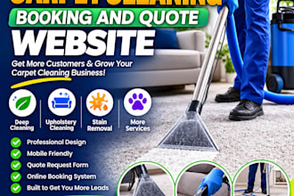 build a carpet cleaning booking and quote website