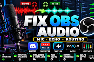 fix obs audio issues, microphone, echo, discord and streaming sound