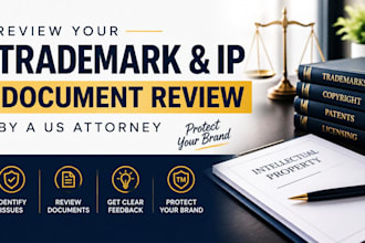 review your trademark and IP documents as a US attorney