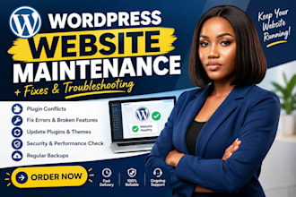 fix and maintain wordpress website, plugins and functionality