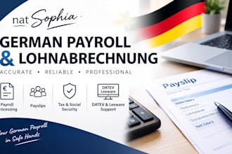 handle german payroll setup and lohnabrechnung services