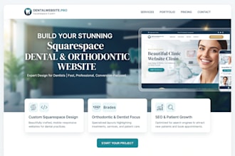 build squarespace  dental orthodontic  telehealth and dentist clinic website