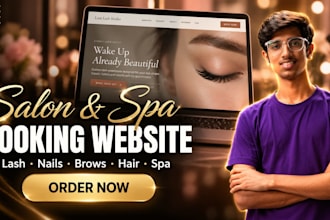 design a luxury salon, spa or lash studio booking website