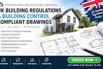 create drawings for UK building regulations, building control and compliance