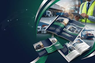 create a professional logistics company brochure and transport profile