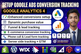 setup google ads conversion tracking, ga4 with enhanced conversions