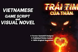 write visual novel, interactive game scripts in vietnamese