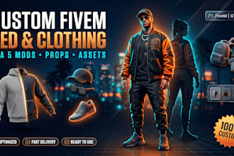 create custom fivem mod, gta 5 modding, fivem ped custom clothing gtav prop