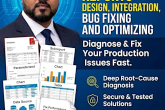 do jasper reports design, integration, bug fixing, and optimizing