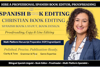 edit spanish books, edit christian books, interior layout for amazon KDP