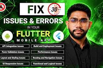 fix flutter app bugs, errors and crashes