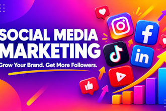 be your social media marketing manager and content creator, social media manage