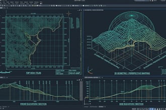 create cad projection map projection orthographic drawing 3d mapping