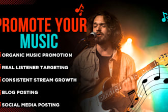 organically promote your music album or single on 3 blogs for real growth