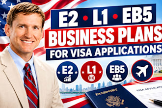 write a business plan for e2, l1, eb5 and visa applications