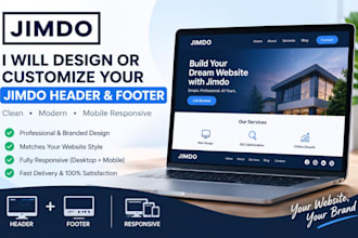 customize jimdo website header, footer and navigation