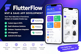 build your flutterflow mvp app for startup or saas