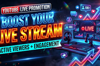 do organic youtube live stream promotion, live stream video promotion