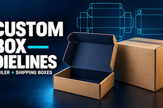 create a custom mailer box and shipping box dieline