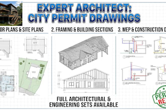 design architectural house plans and blueprints for building permit