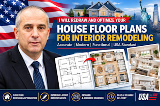 redraw and optimize your house floor plans for interior remodeling