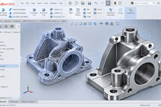 reverse engineer stl obj mesh to cad, step, solidworks 3d model and 3d scan