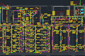 draft professional mep fire fighting and plumbing auto cad shop drawings,