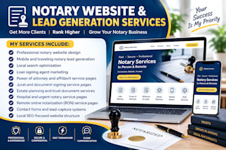 generate notary mobile notary legal document signing leads build notary website
