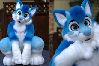 design custom fursona furry fursuit or mascot costumes for cosplay leg head paws