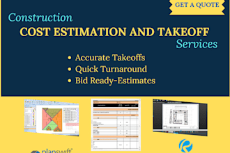 provide mep estimation, quantity survey and takeoff on planswift and bluebeam