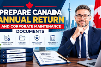 prepare canada annual return and corporate maintenance documents