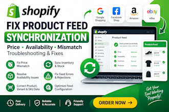 shopify product feed synchronization price availability mismatch troubleshooting