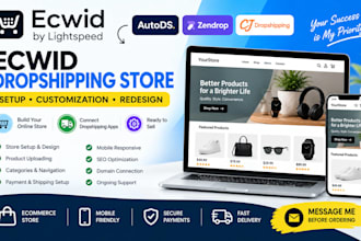 build a professional ecwid dropshipping store with autods zendrop cj