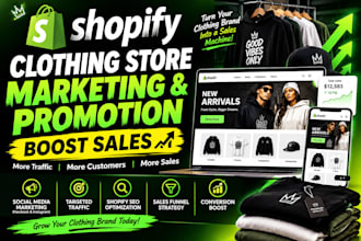 shopify clothing store marketing fashion shopify store promotion to boost sales