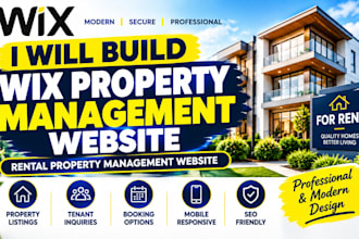build wix property management website rental property management website